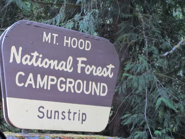 Sunstrip Campground Sign
