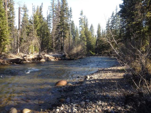 Little beach along the river