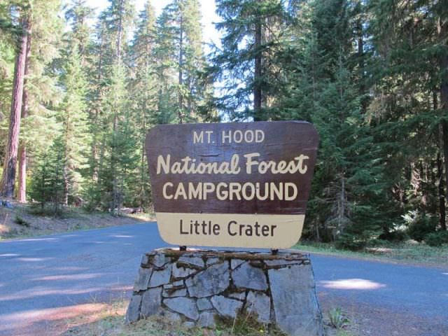 Little Crater Lake Campground Sign