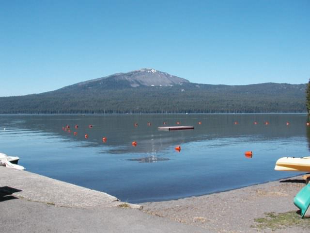 Mt Bailey from Diamond Lake Swimming Area