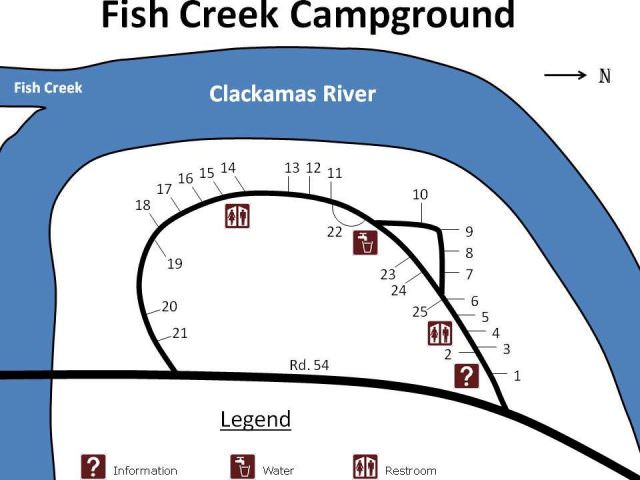 Fish Creek Campground Map
