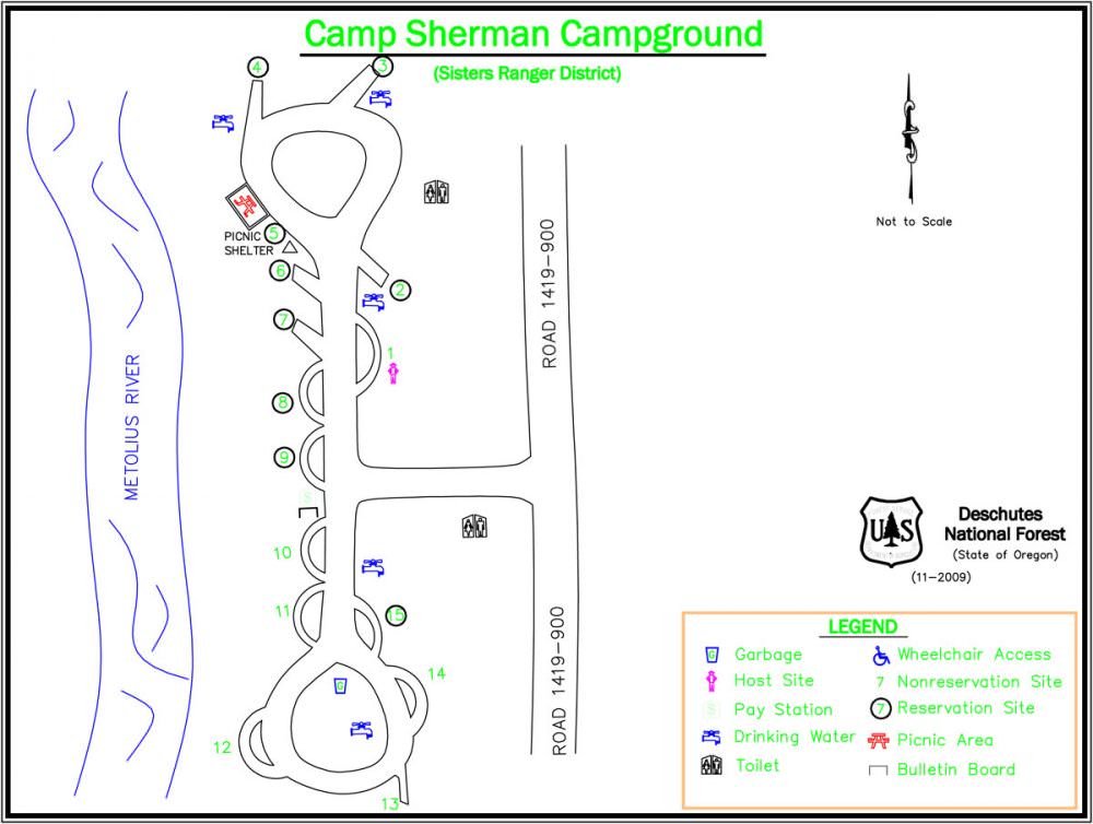 Camp Sherman Campground Metolius River, Oregon