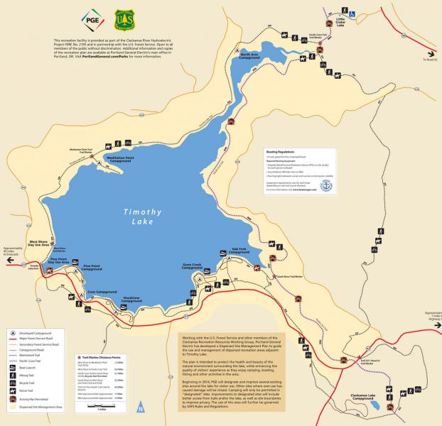 Map of Timothy Lake