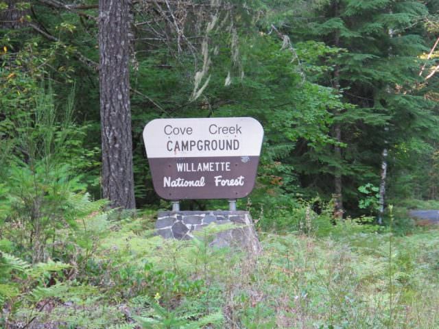 Cove creek Campground Sign