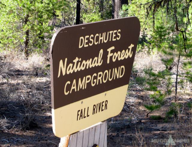 Fall River Campground Sign