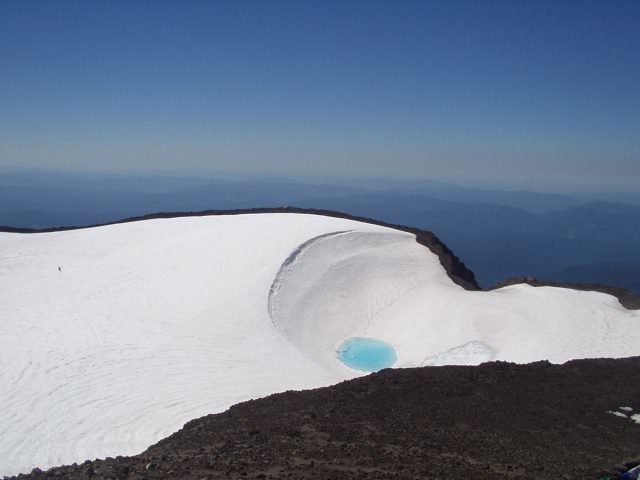 Teardrop lake on top of South Sister