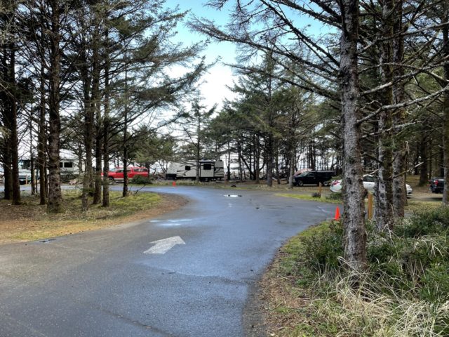 Road through campsites